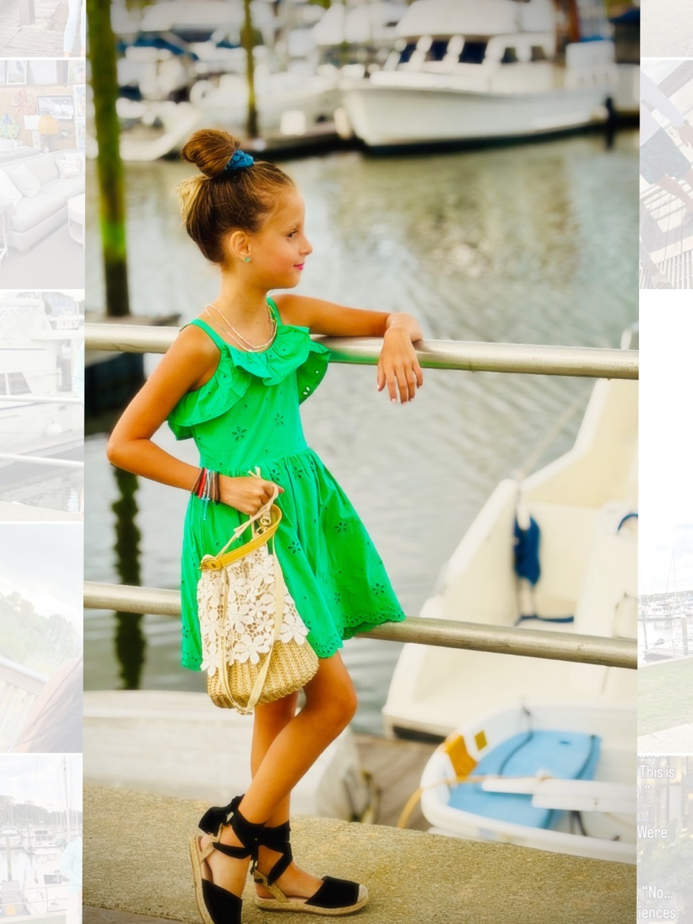 Girls' Green Zara sundress